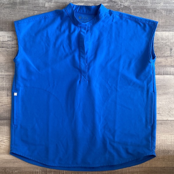 Figs Tops Figs Royal Blue Rafaela Oversized Scrub Top Poshmark